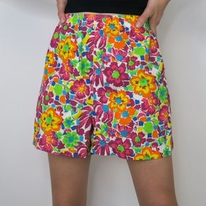 Vintage 90’s Victoria Harbor Colorful Tropical Hawaiian Floral Shorts